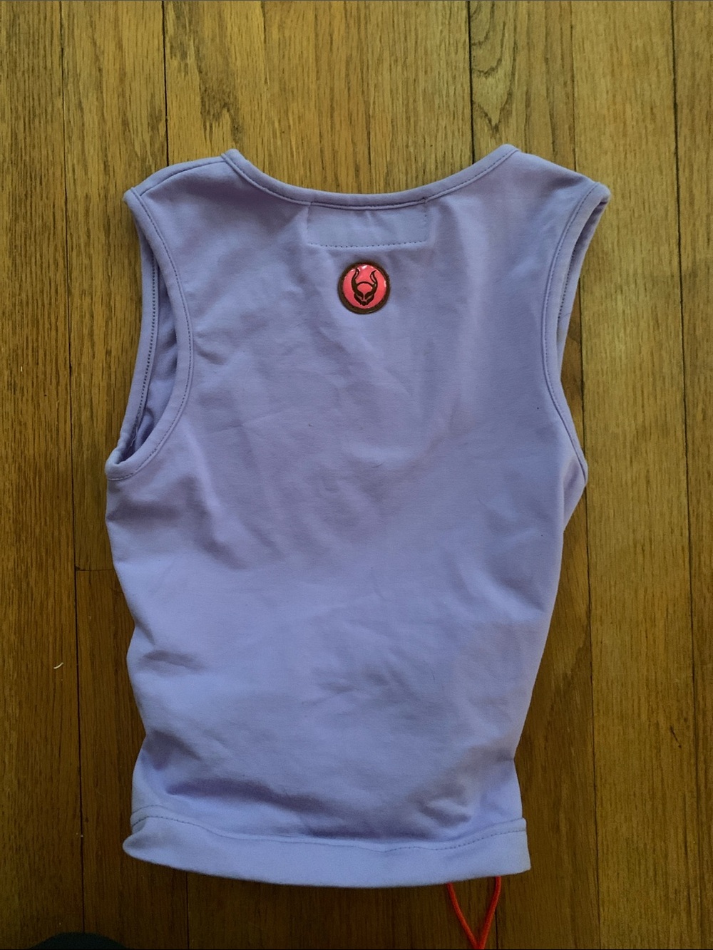 Cyberdog London Lavender Crop Top with Neon Pink Blacklight Reactive Lacing - Picture 7 of 15
